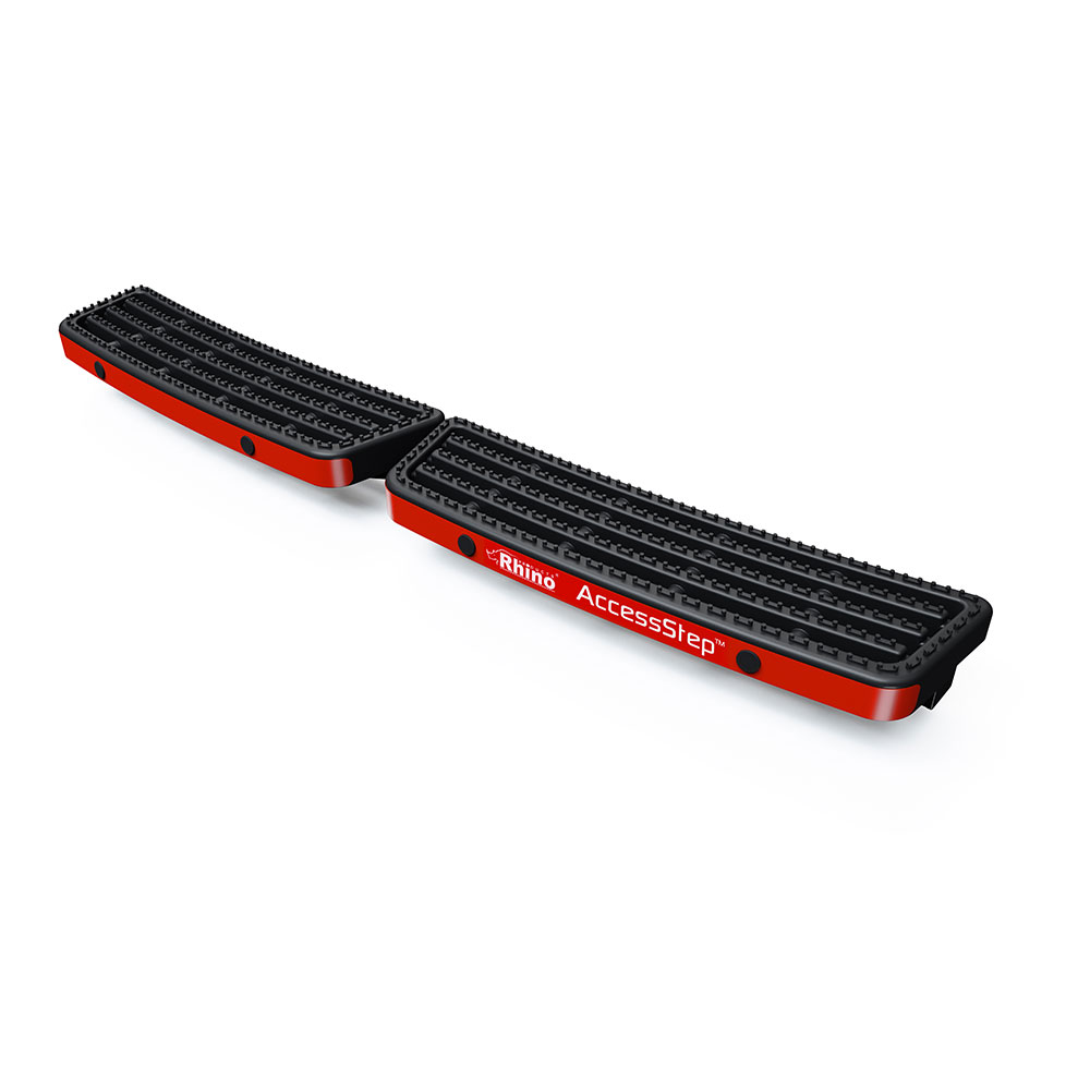 Nissan Interstar 2022 Onwards All Models - Rhino Products Twin Black Rear Access Step, Supplied with Parking Sensors -