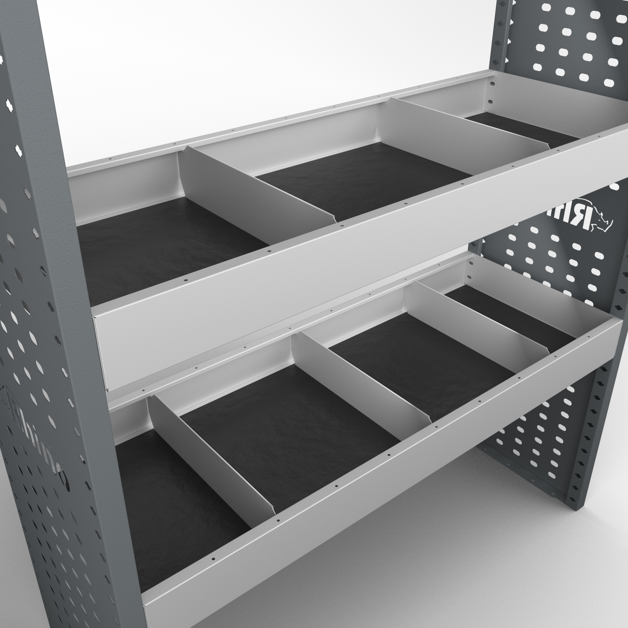 Shelf Dividers for Rhino MR4 Internal Van Racking  - Fits the 380mm Depth Shelves - 5